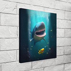 Холст квадратный Я акула туруру, цвет: 3D-принт — фото 2