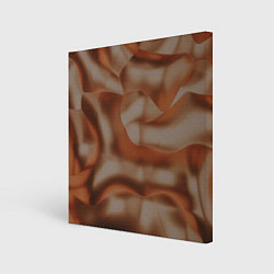 Холст квадратный Тёмно-золотистые абстрактные волны, цвет: 3D-принт