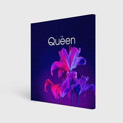 Холст квадратный The Queen Королева и цветы, цвет: 3D-принт