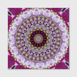 Холст квадратный Мандала Нежные фиалочки, цвет: 3D-принт — фото 2
