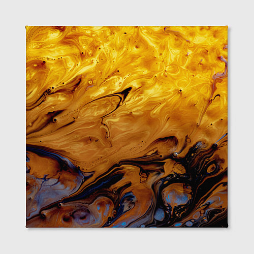 Картина квадратная Абстрактное жидкое золото / 3D-принт – фото 2