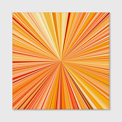 Холст квадратный Абстрактные лучи оттенков оранжевого, цвет: 3D-принт — фото 2