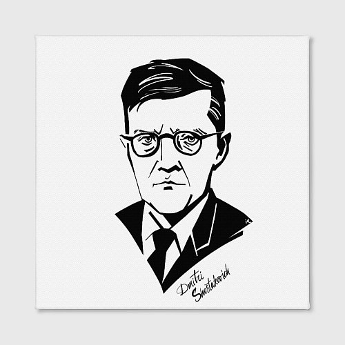 Картина квадратная Дмитрий Дмитриевич Шостакович / 3D-принт – фото 2