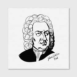 Холст квадратный Композитор Иоганн Себастьян Бах, цвет: 3D-принт — фото 2