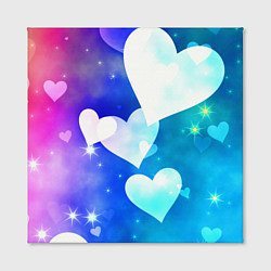 Холст квадратный Dreamy Hearts Multicolor, цвет: 3D-принт — фото 2