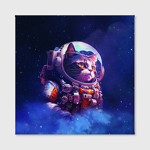 Картина квадратная Кот в космическом скафандре / 3D-принт – фото 2