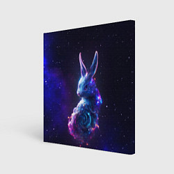 Холст квадратный Космический звёздный кролик, цвет: 3D-принт