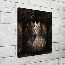 Холст квадратный Кот в доспехах, цвет: 3D-принт — фото 2