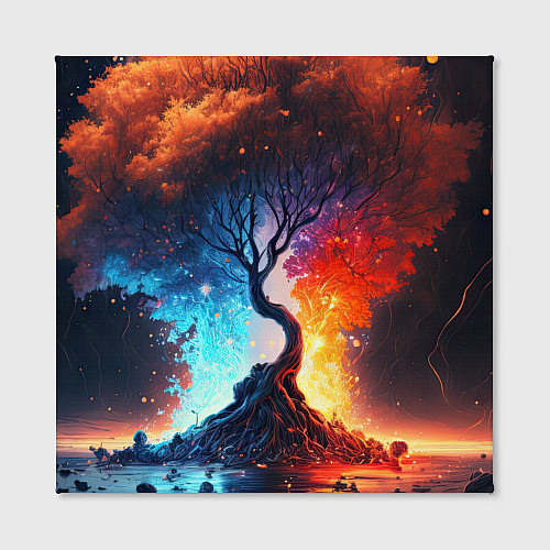 Картина квадратная Волшебное дерево желаний / 3D-принт – фото 2