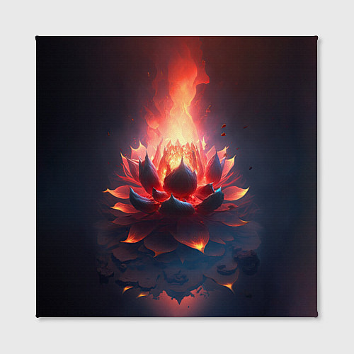 Картина квадратная Огненный лотус / 3D-принт – фото 2