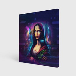 Холст квадратный Cyberpunk Mona Lisa, цвет: 3D-принт
