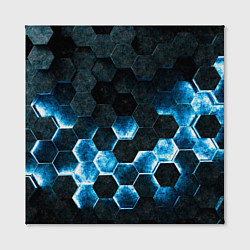 Холст квадратный Соты с подсветкой, цвет: 3D-принт — фото 2