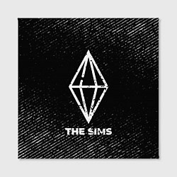 Холст квадратный The Sims с потертостями на темном фоне, цвет: 3D-принт — фото 2