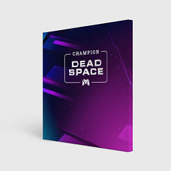 Холст квадратный Dead Space gaming champion: рамка с лого и джойсти, цвет: 3D-принт