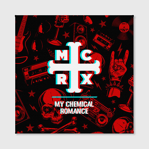 Картина квадратная My Chemical Romance rock glitch / 3D-принт – фото 2