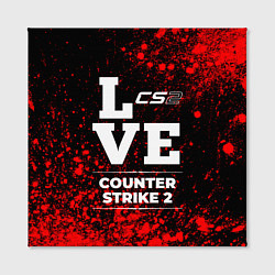 Холст квадратный Counter Strike 2 love классика, цвет: 3D-принт — фото 2