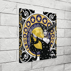Холст квадратный Древняя богиня Никс и рамка в стиле модерн с луной, цвет: 3D-принт — фото 2