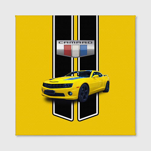 Картина квадратная Мощный маслкар Chevrolet Camaro 2010 года / 3D-принт – фото 2