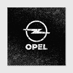 Холст квадратный Opel с потертостями на темном фоне, цвет: 3D-принт — фото 2