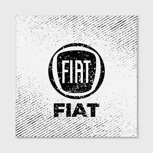 Картина квадратная Fiat с потертостями на светлом фоне / 3D-принт – фото 2