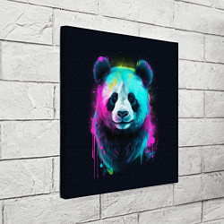 Холст квадратный Панда в неоновых красках, цвет: 3D-принт — фото 2
