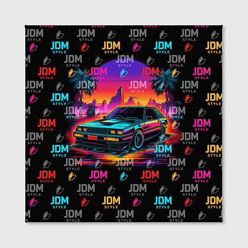 Картина квадратная JDM neon style / 3D-принт – фото 2
