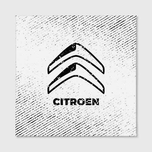 Картина квадратная Citroen с потертостями на светлом фоне / 3D-принт – фото 2