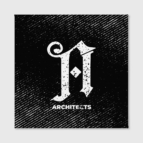 Картина квадратная Architects с потертостями на темном фоне / 3D-принт – фото 2
