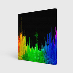 Холст квадратный Геометрическая музыкальная волна, цвет: 3D-принт