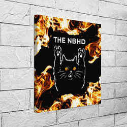 Холст квадратный The Neighbourhood рок кот и огонь, цвет: 3D-принт — фото 2
