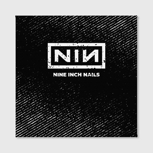 Картина квадратная Nine Inch Nails с потертостями на темном фоне / 3D-принт – фото 2