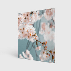 Холст квадратный Японские красивые цветы, цвет: 3D-принт