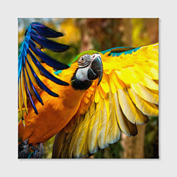 Холст квадратный Взлёт попугая, цвет: 3D-принт — фото 2