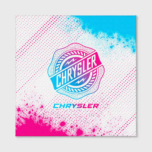 Картина квадратная Chrysler neon gradient style / 3D-принт – фото 2