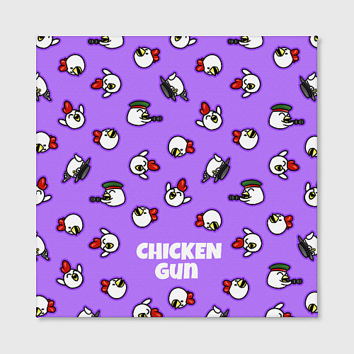 Картина квадратная Chicken Gun - паттерн / 3D-принт – фото 2