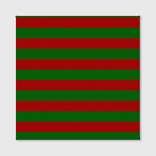 Картина квадратная Красно-зеленые полоски / 3D-принт – фото 2