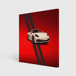 Холст квадратный Немецкий спортивный автомобиль Porsche, цвет: 3D-принт