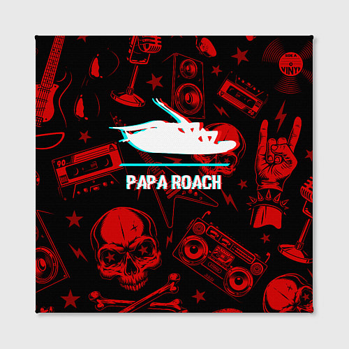 Картина квадратная Papa Roach rock glitch / 3D-принт – фото 2