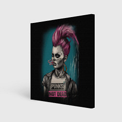 Холст квадратный Punks no dead girl, цвет: 3D-принт