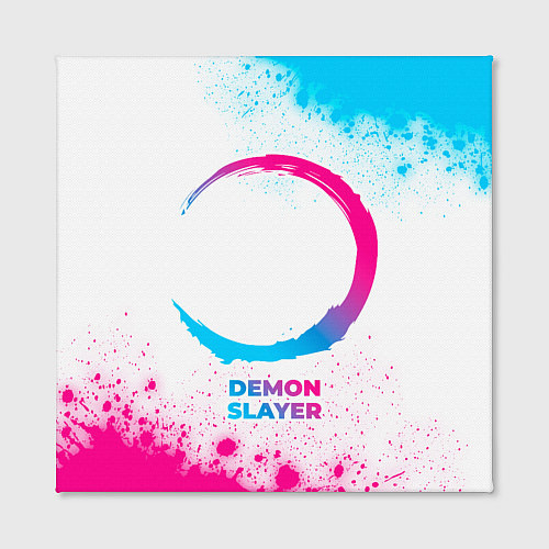 Картина квадратная Demon Slayer neon gradient style / 3D-принт – фото 2