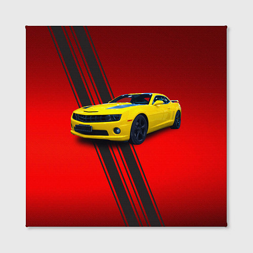 Картина квадратная Спортивный американский автомобиль Chevrolet Camar / 3D-принт – фото 2