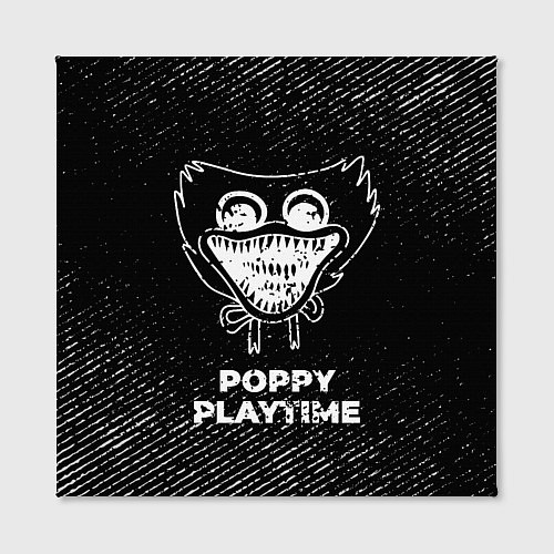 Картина квадратная Poppy Playtime с потертостями на темном фоне / 3D-принт – фото 2