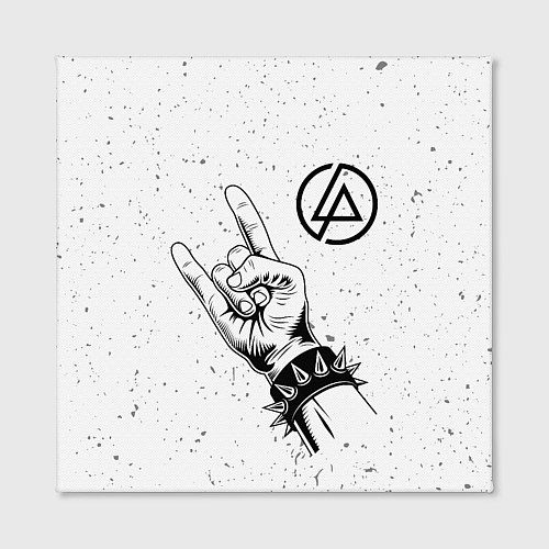 Картина квадратная Linkin Park и рок символ / 3D-принт – фото 2