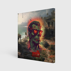 Холст квадратный Dead island 2 zombie, цвет: 3D-принт
