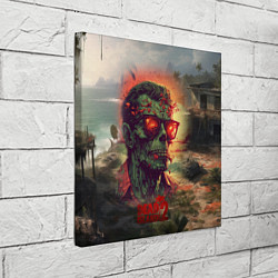 Холст квадратный Dead island 2 zombie, цвет: 3D-принт — фото 2