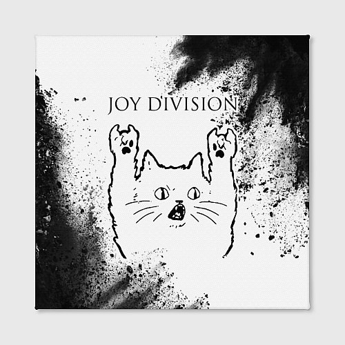 Картина квадратная Joy Division рок кот на светлом фоне / 3D-принт – фото 2