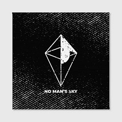 Холст квадратный No Mans Sky с потертостями на темном фоне, цвет: 3D-принт — фото 2