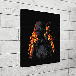 Холст квадратный PUBG огонь, цвет: 3D-принт — фото 2