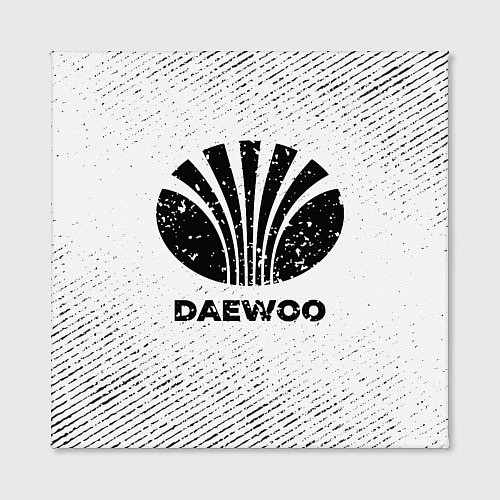 Картина квадратная Daewoo с потертостями на светлом фоне / 3D-принт – фото 2