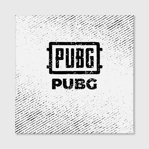 Картина квадратная PUBG с потертостями на светлом фоне / 3D-принт – фото 2